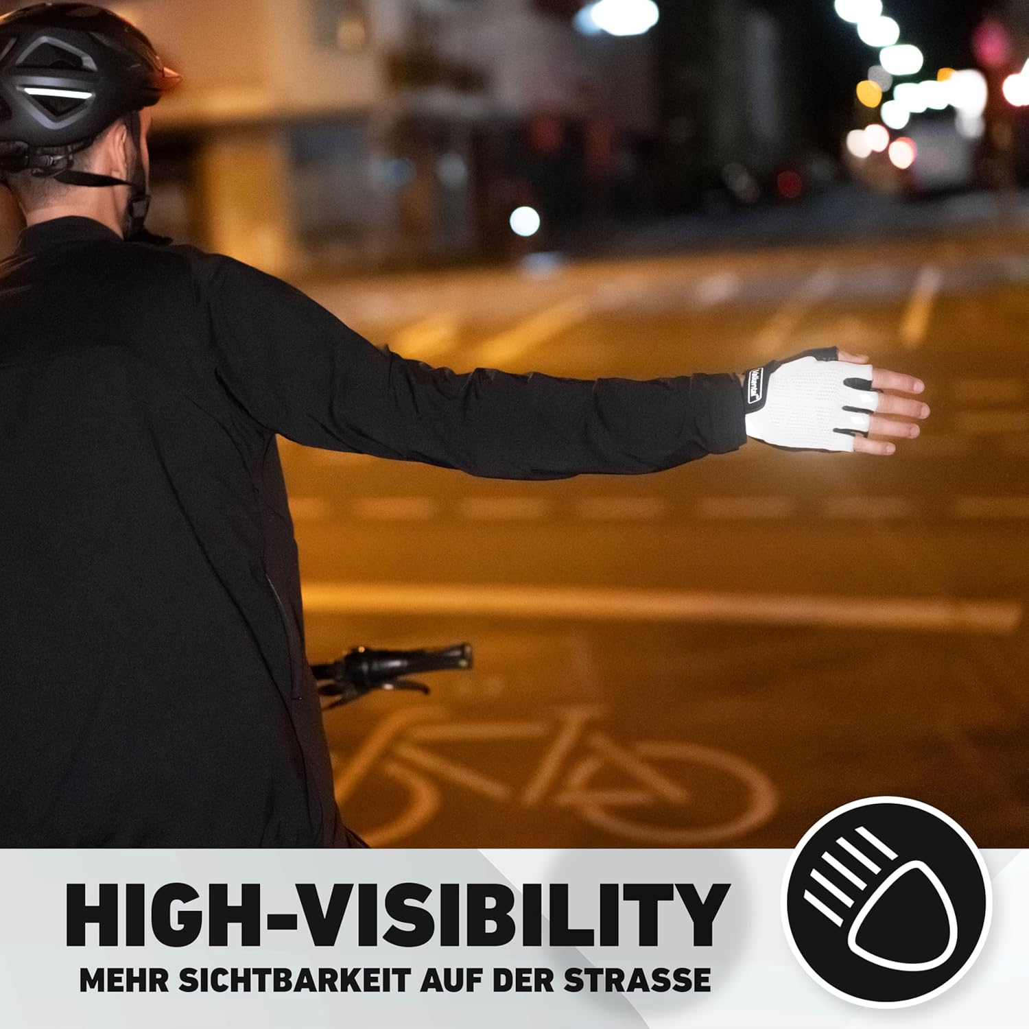 Detalle de Valkental Gepolsterte Fahrradhandschuhe – weiche, atmungsaktive Kurzhandschuhe für MTB, Rennrad und Trekking