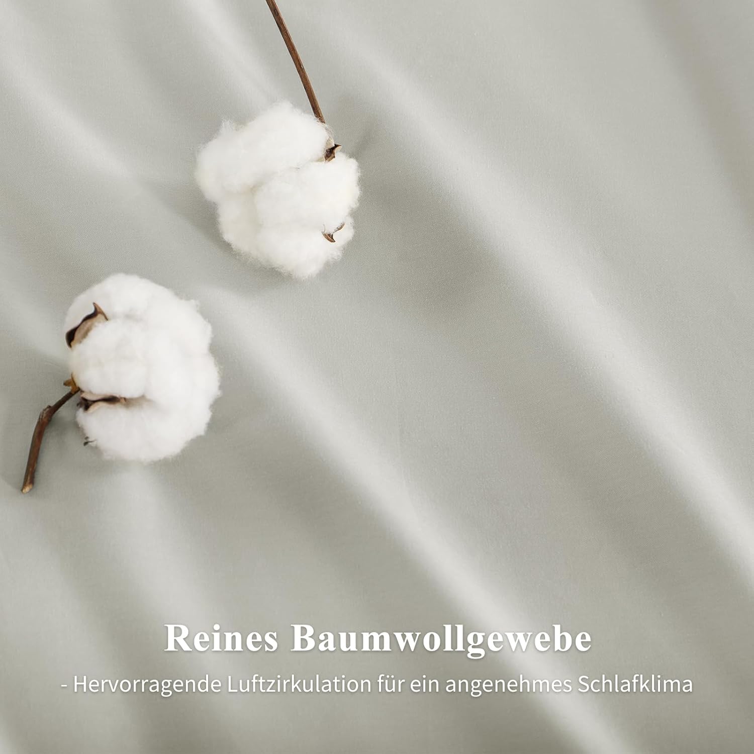 Thumbnail 4 de Aisbo Bettwäsche 140x200 Baumwolle – Khaki Beige Wendebettwäsche Set mit Reißverschluss, ÖKO-TEX, 80x80 Kissenbezug