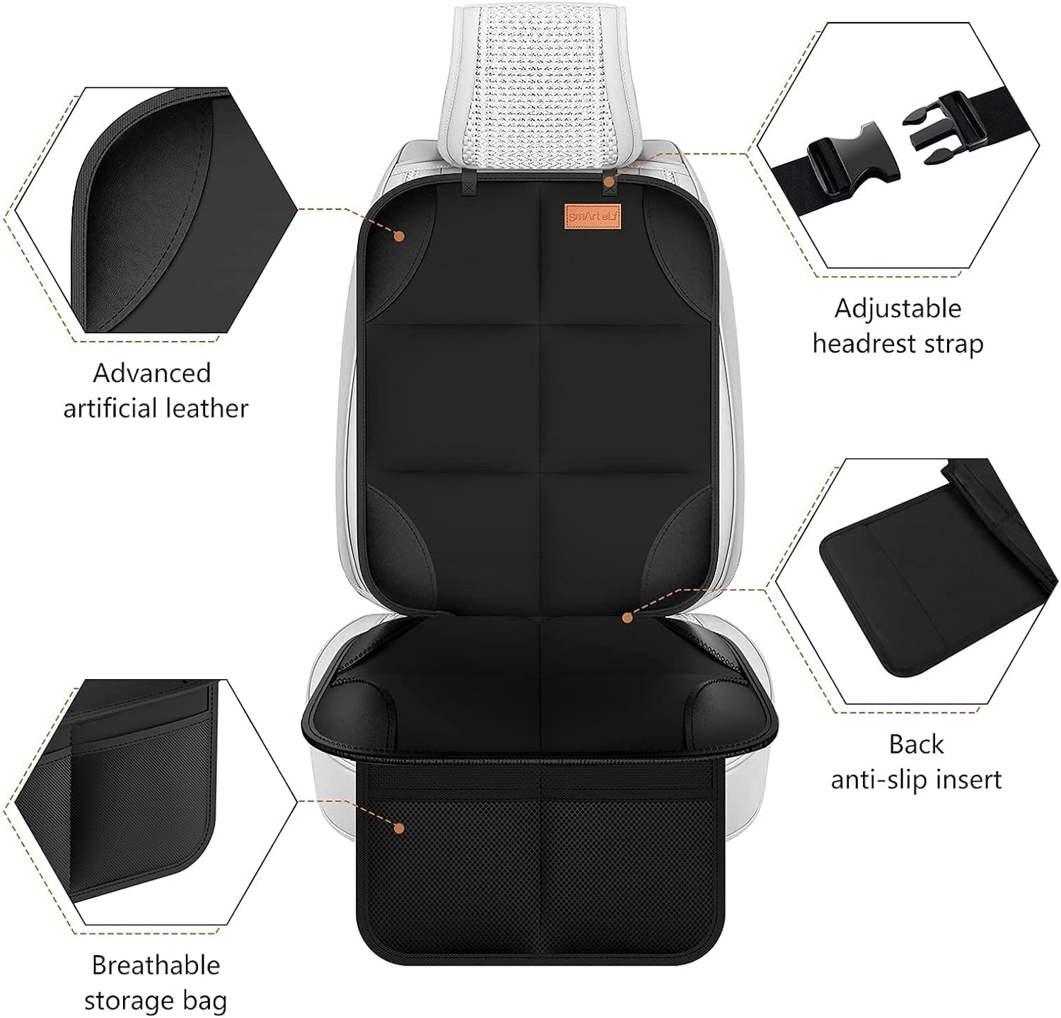 Detalle 2 de SMART ELF Car Seat Protector 18.5x23 Inch