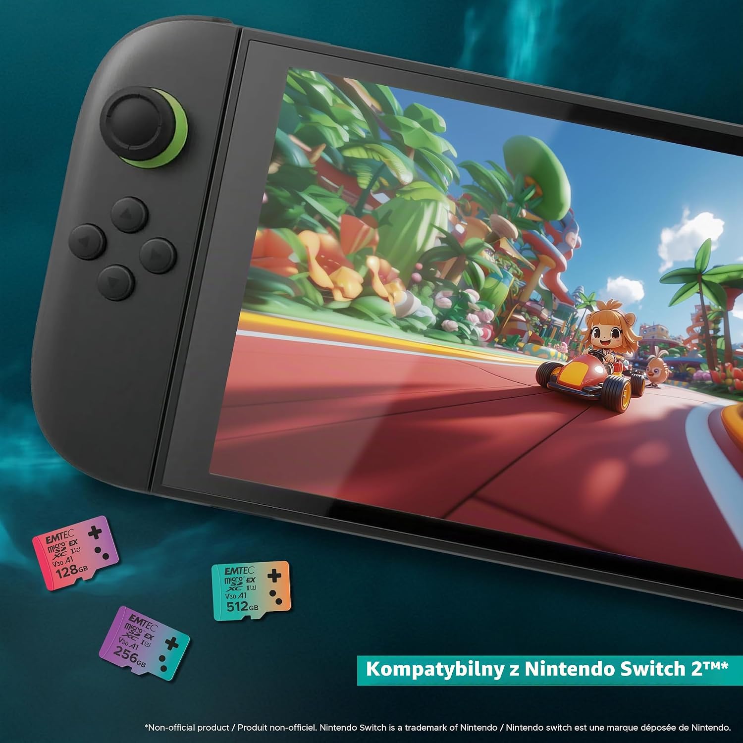 Detalle de EMTEC mSD EXPRESS UHS-I U3, karta microSDXC 128 GB do Nintendo Switch 2