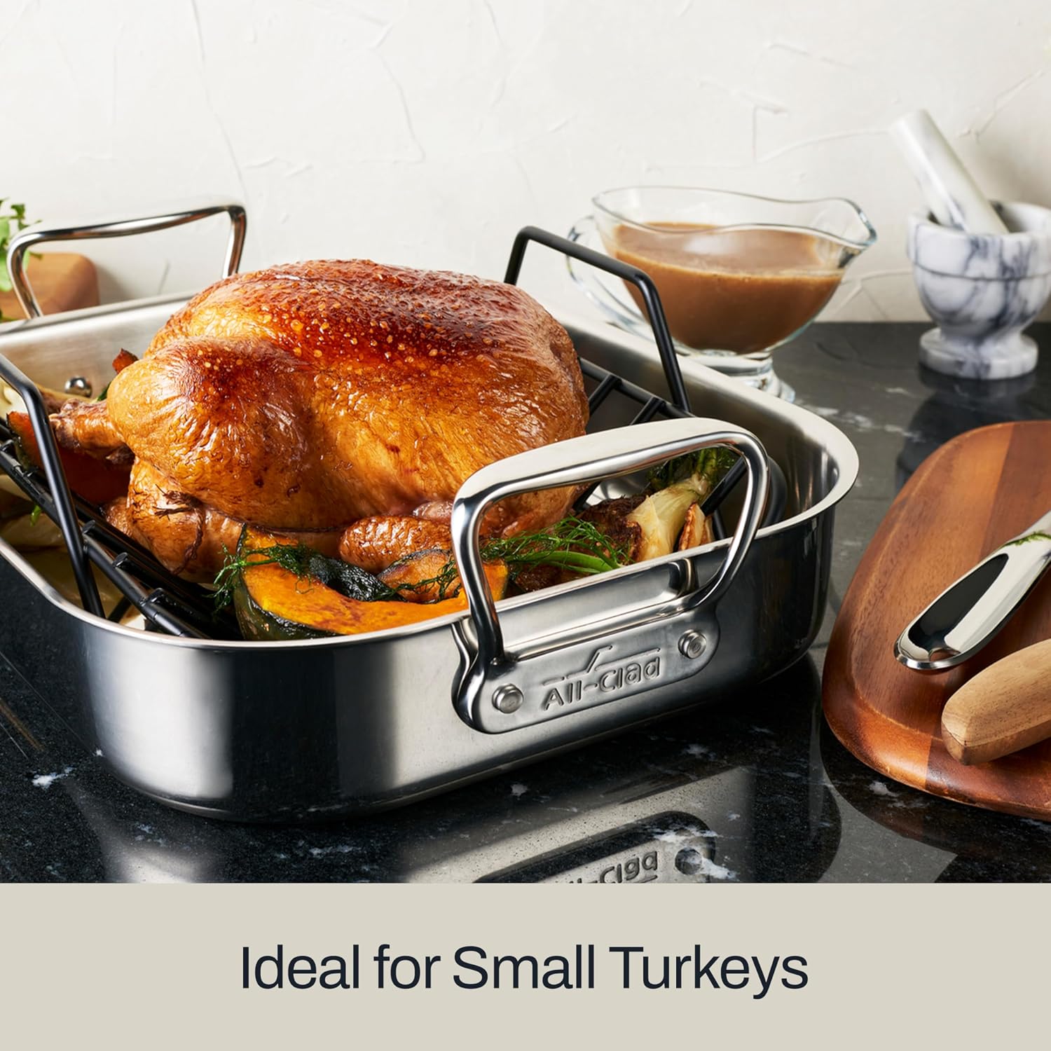 Detalle 2 de All-Clad Stainless Steel Roasting Pan 13" x 16