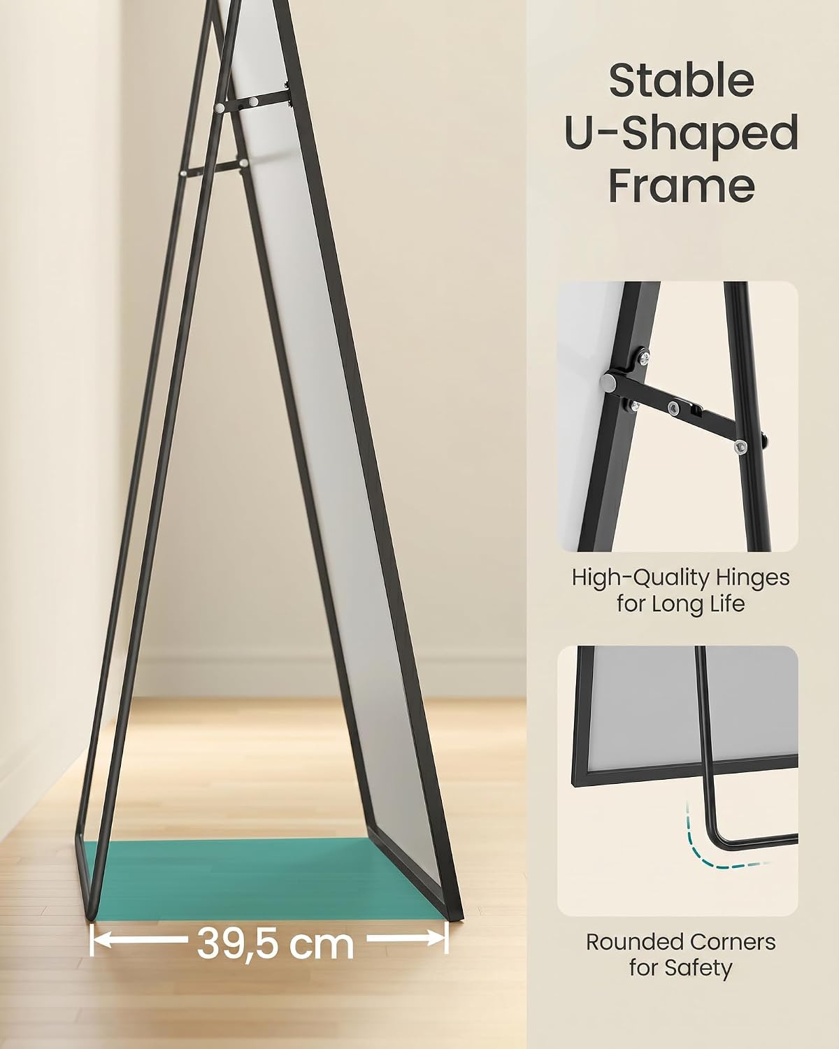 Thumbnail 2 de SONGMICS Arched Floor Mirror, 78 x 35 in