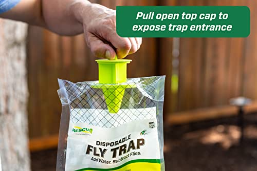 Thumbnail 2 de RESCUE! Outdoor Disposable Fly Trap – Hanging Fly Catcher with Attractant Bait (12 Traps)