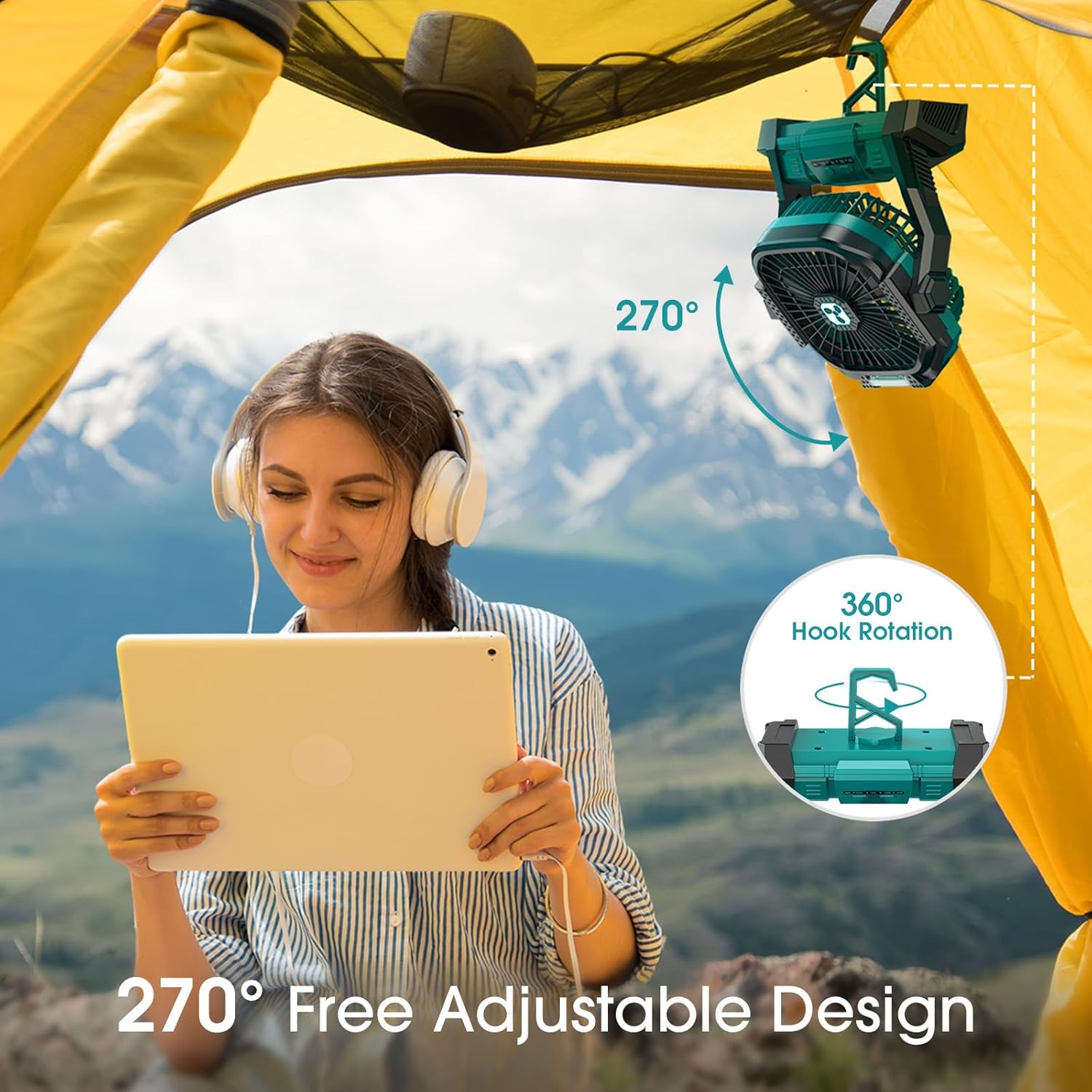 Thumbnail 3 de ONLYNEW portable fan 20000mAh rechargeable