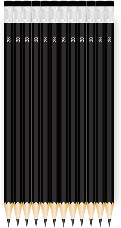 Thumbnail 5 de imiiHO 001 2B-blyertspennor i trä, 12-pack med fin spets