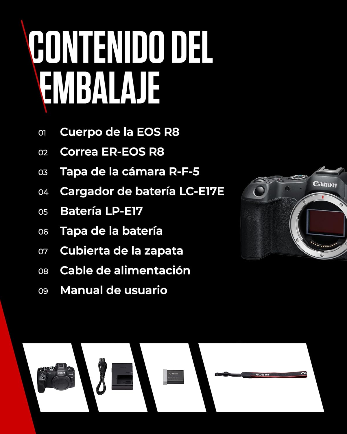 Thumbnail 6 de Canon EOS R8 Cámara Mirrorless Full Frame 📷 24.2 MP 4K 60fps