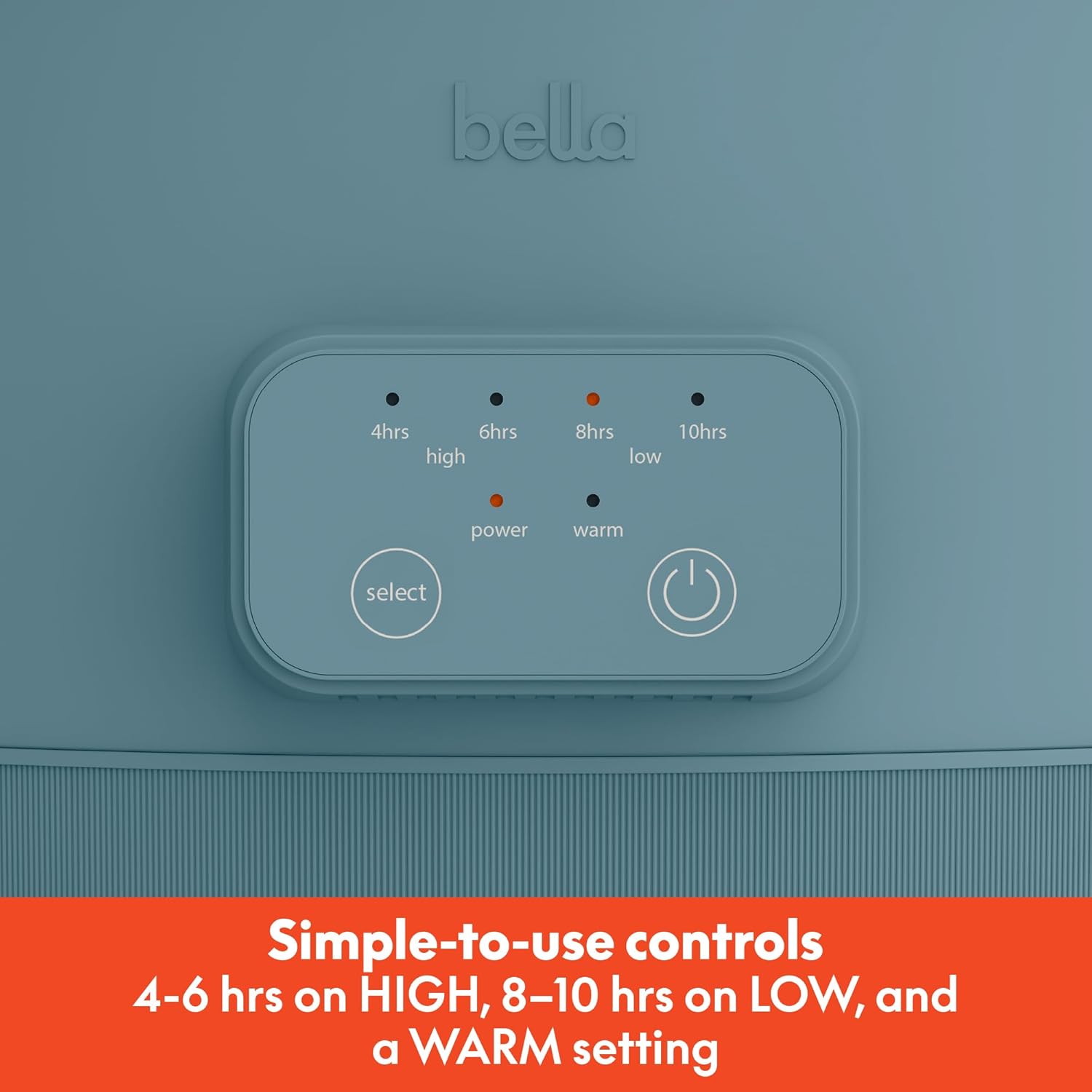 Detalle de Bella 6.0 Qt Programmable Slow Cooker with EverGood Ceramic Nonstick Coating