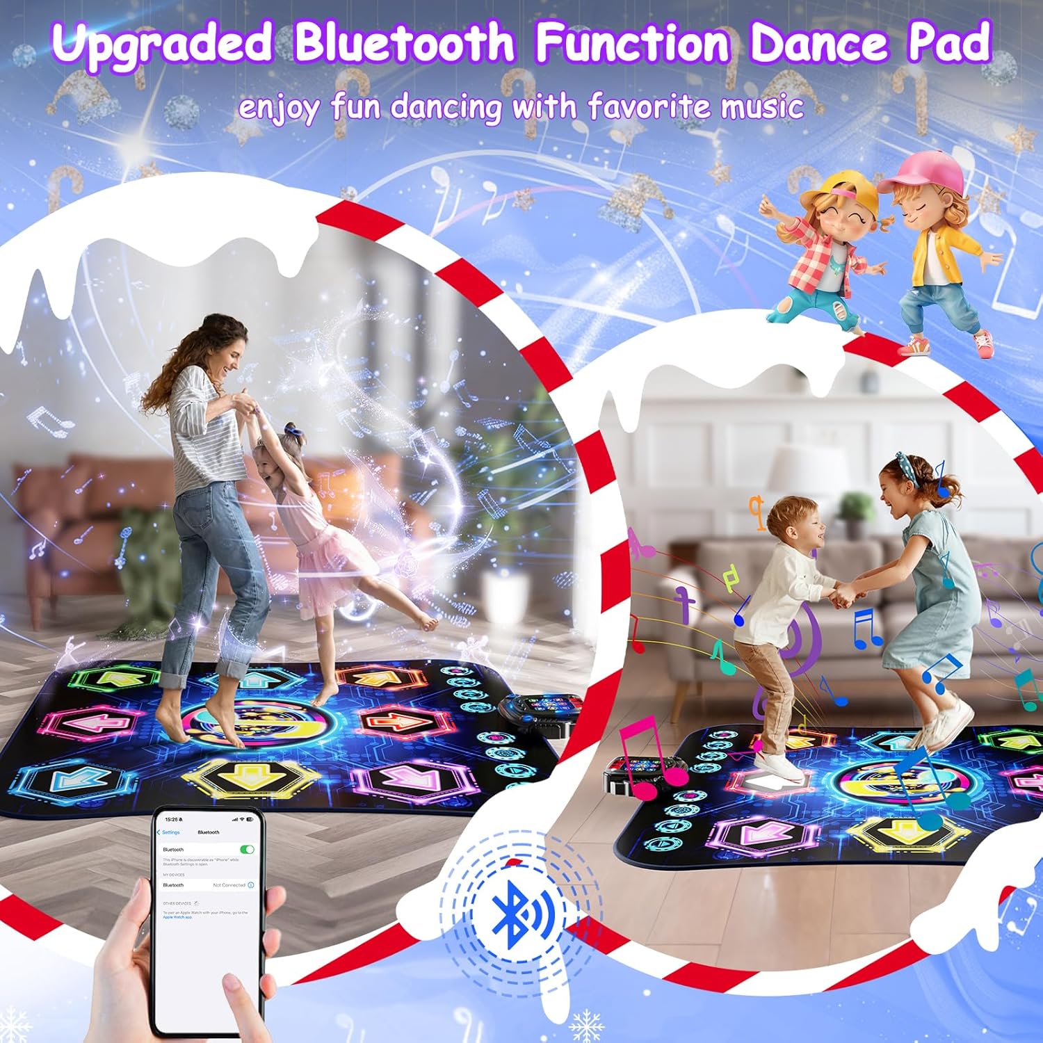Detalle 2 de Maysida Light-Up Dance Mat for Kids – 8 LED Arrows, 3 Modes, 27 Challenges
