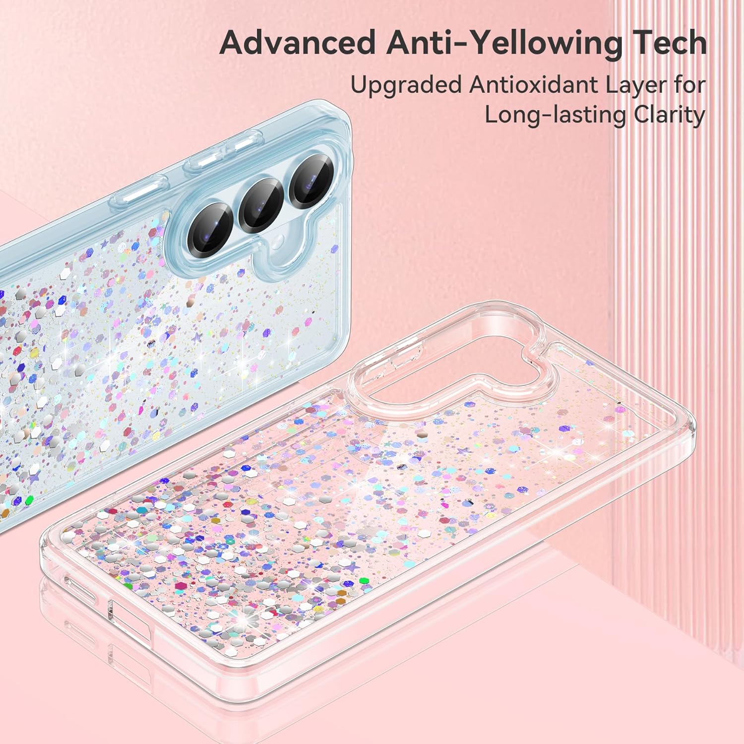 Thumbnail 4 de ivencase Galaxy S26 glitter case with 2 protectors