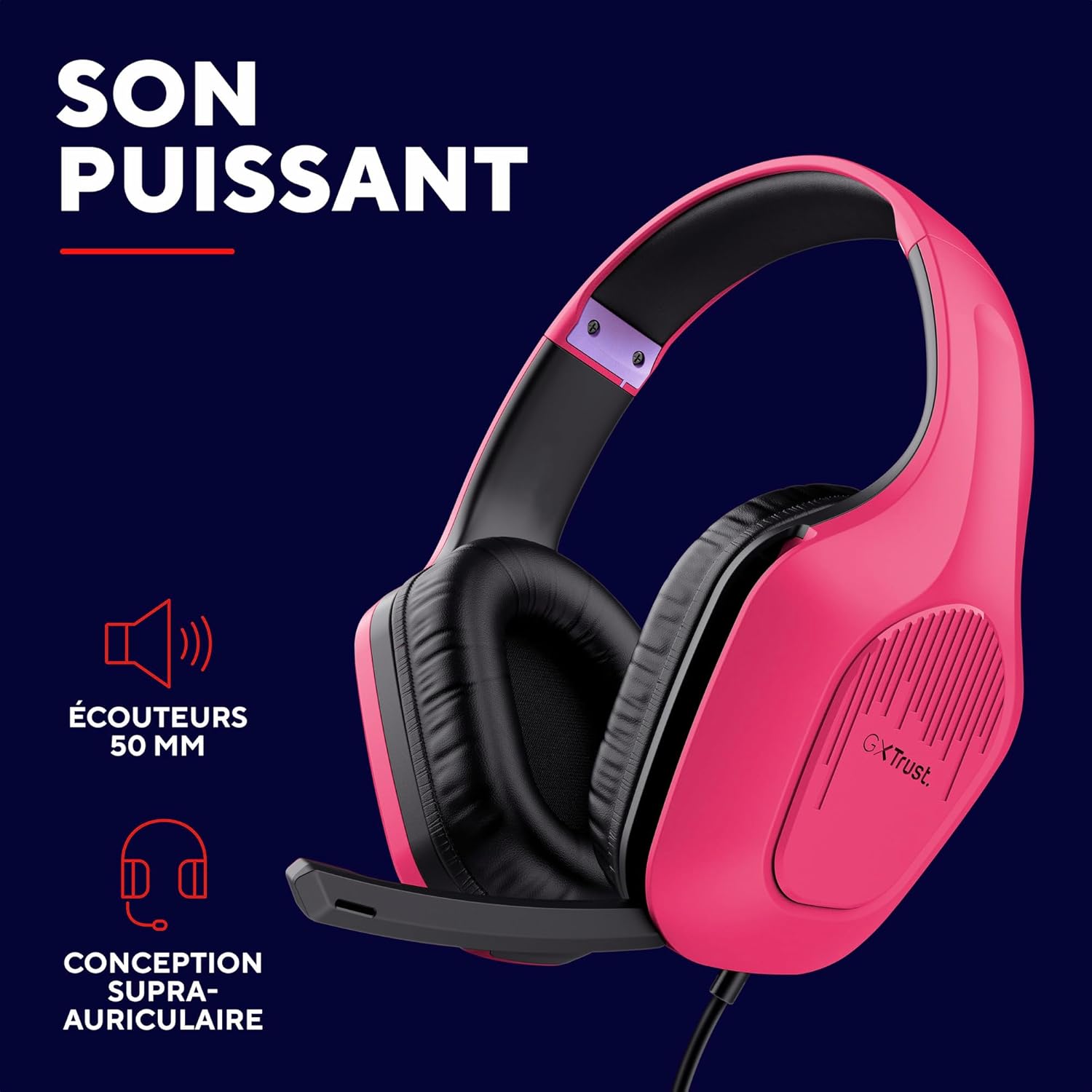 Thumbnail 4 de Trust Gaming GXT 418P Rayne : casque gaming léger, micro rétractable et multiplateforme