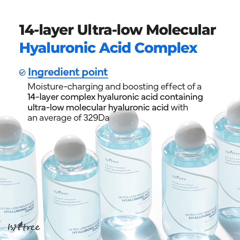 Thumbnail 4 de ISNTREE Ultra-Low Molecular Hyaluronic Acid Toner – Gesichtswasser mit 300 ml