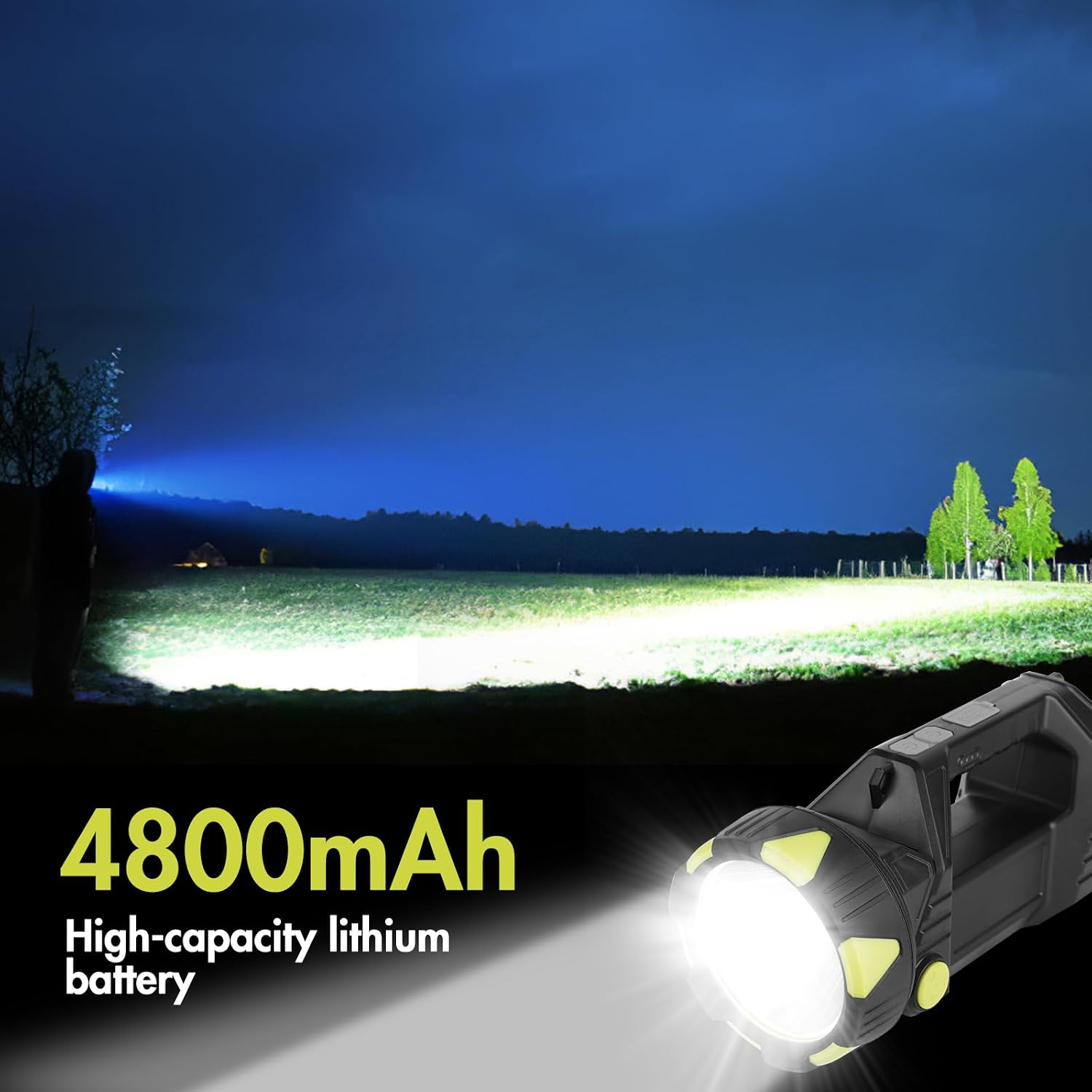 Detalle 2 de Super Bright LED Torch Rechargeable 4800mAh