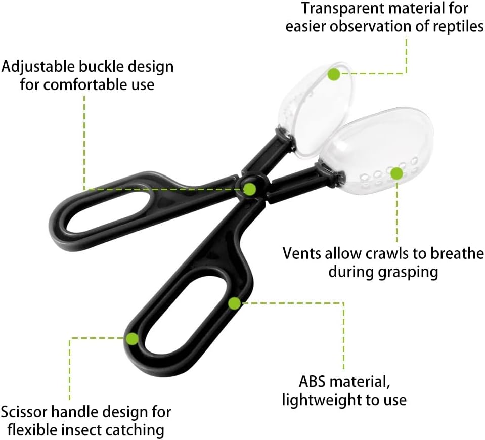 Thumbnail 2 de DONGKER 3pcs Reptile Feeding Tool Kit: Transparent Feeding Tweezers, Clamp and Scooper
