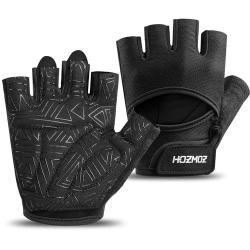 HOZMOZ Ventilated Weightlifting Gloves with Full Palm Protection