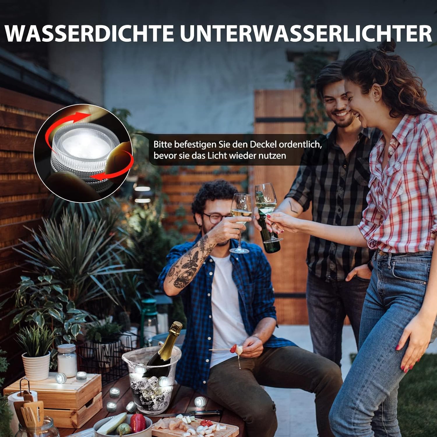 Detalle de LUXJET Mini Unterwasser LED Teelichter