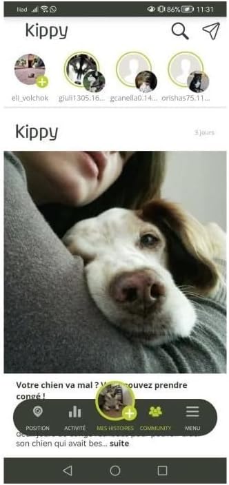 Detalle de Kippy EVO GPS per Cani e Gatti: Localizzatore impermeabile con tracciamento salute e recinti digitali