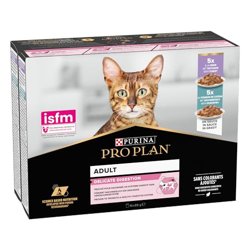 Detalle de PRO PLAN Adulte Delicate Digestion Dinde Poisson Sauce - 10 sachets de 85 g