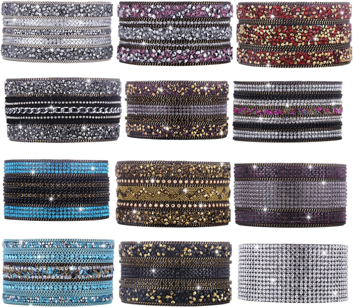 Detalle de Morella Bracelet pour Femme, Large – zircons et fermeture magnétique