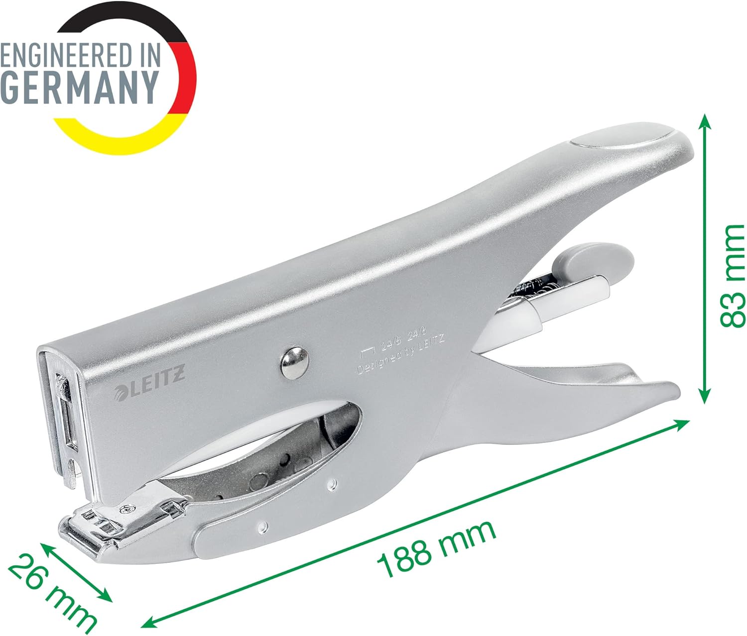 Thumbnail 4 de Leitz Heftzange 40 Blatt – Ergonomisch, hinterladend, Silber 55490081