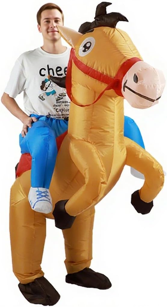 Detalle 2 de Inflatable horse costume for adults, 3 second inflate
