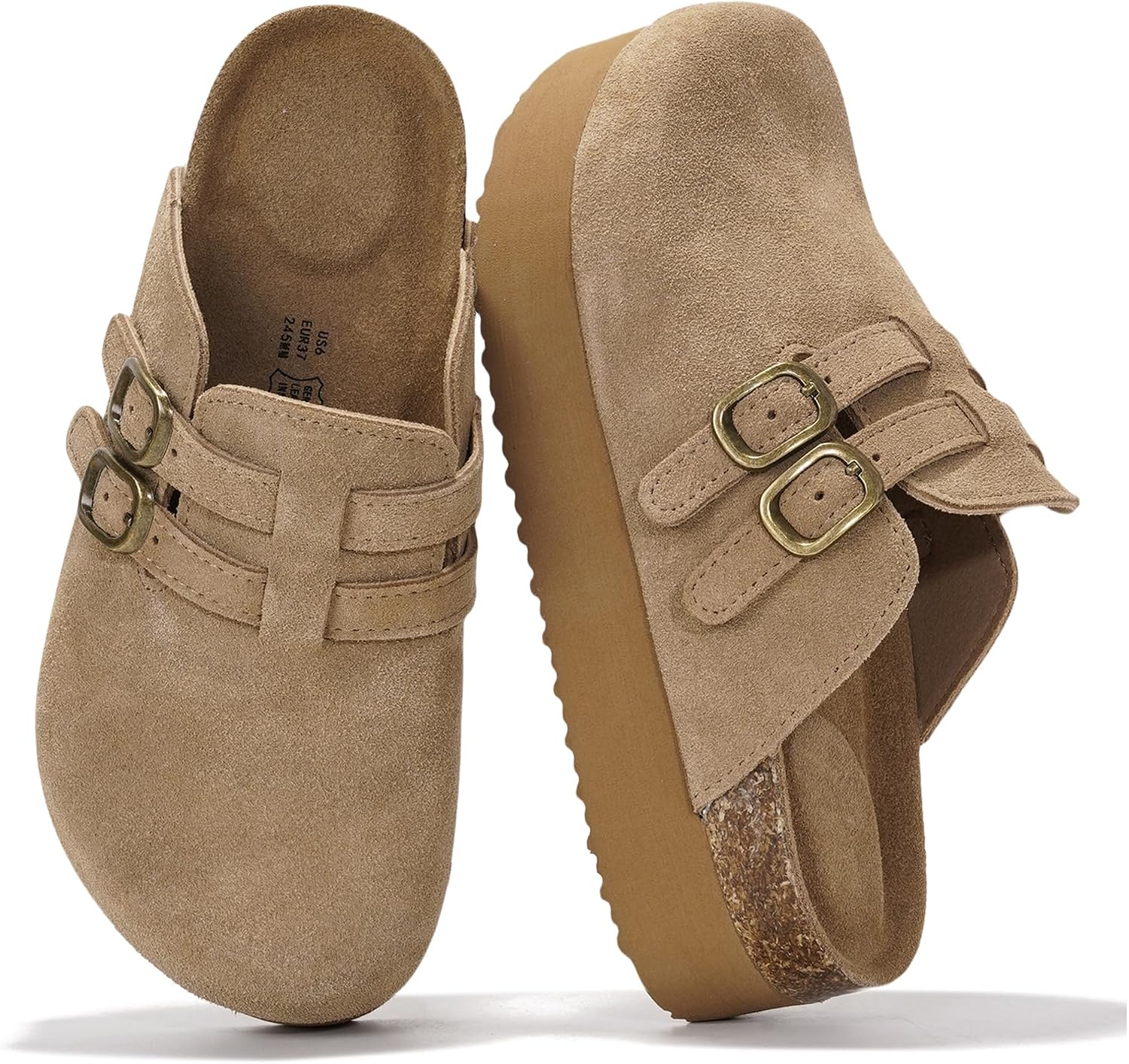 Detalle de Project Cloud Women's Platform Clogs in Genuine Leather