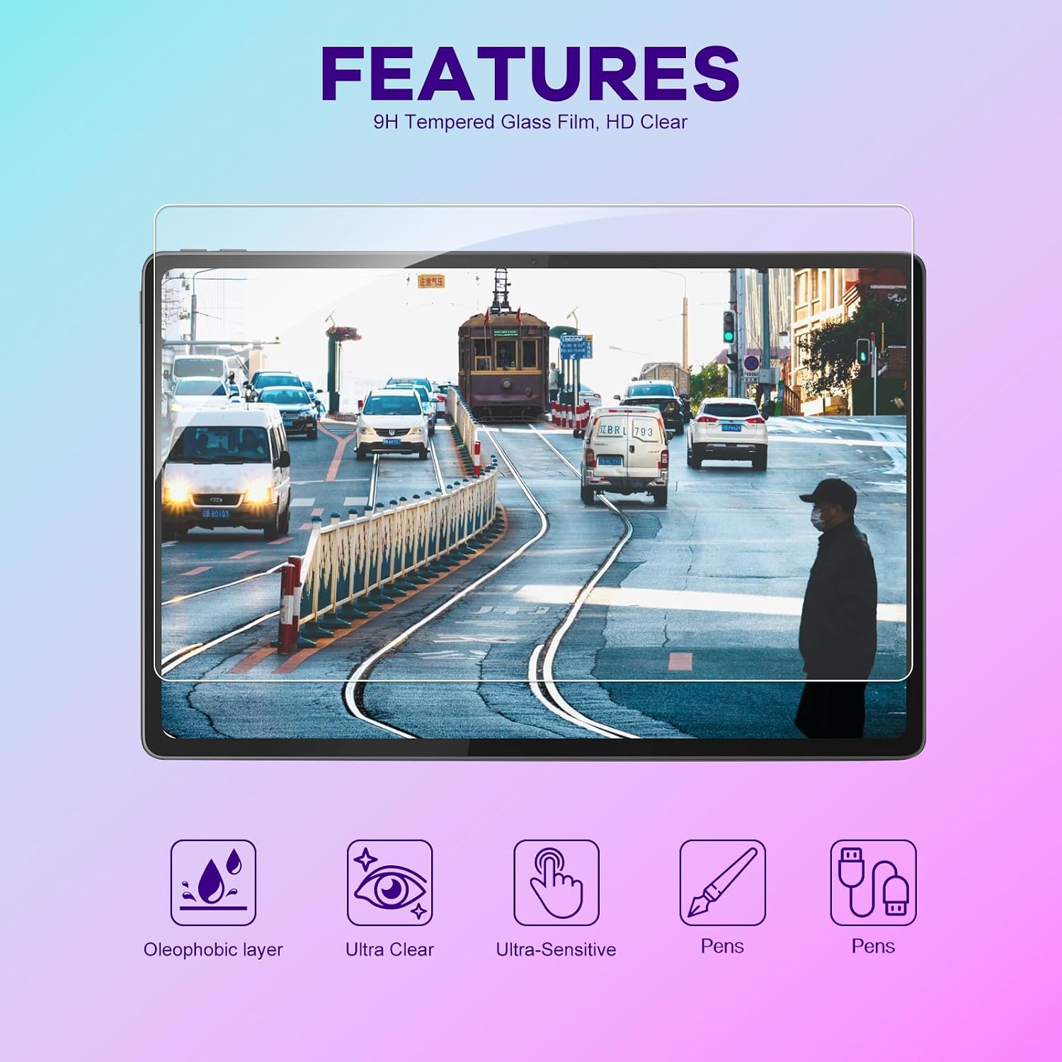 Detalle de Cimemi Screen Protector for Lenovo Tab Plus 11.5" (2025) – 2 Pack, 9H Tempered Glass