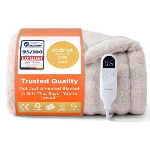 Detalle de Bedsure Electric Blanket Heated Throw - Bubble (Beige) 130x160cm