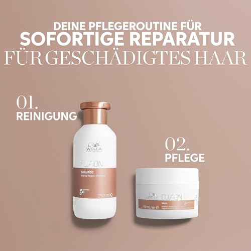 Detalle de Wella Fusion Intense Repair Shampoo – Tiefenreinigungsshampoo für kaputtes Haar (1 L)