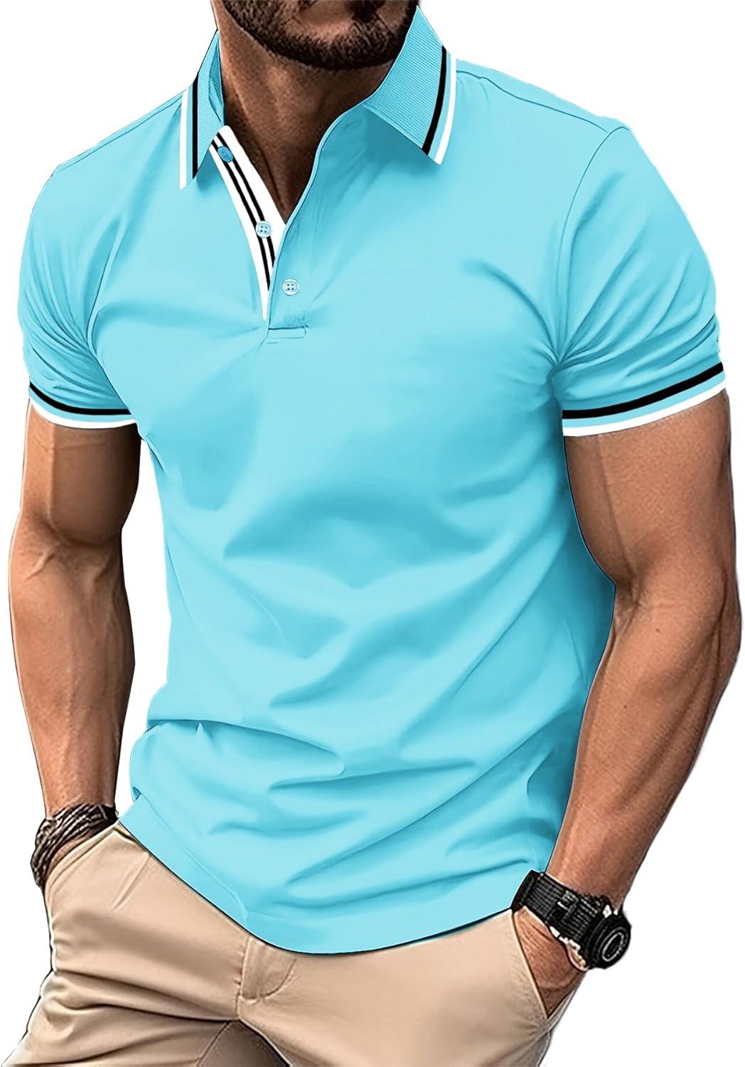 Thumbnail 6 de geeksport Men’s Short Sleeve Golf Polo Shirt – breathable, moisture-wicking performance tee