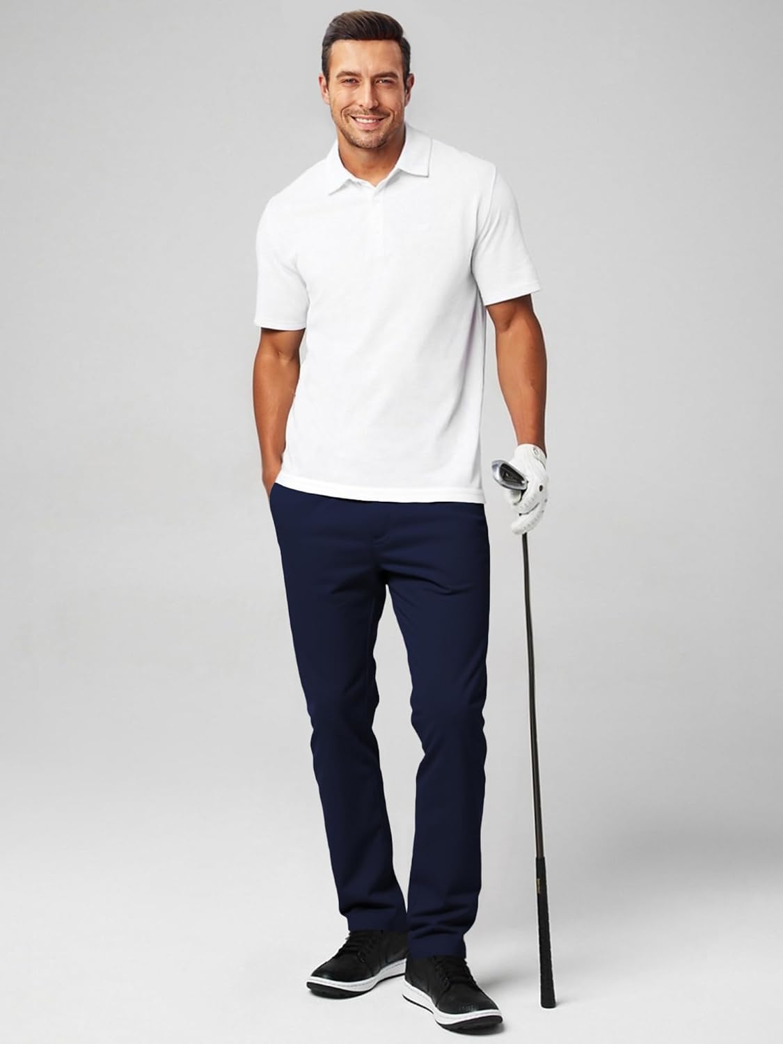 Thumbnail 4 de JMIERR Men's Chino Pants - Elastic Waist, Slim Tapered Fit for Casual, Golf & Work