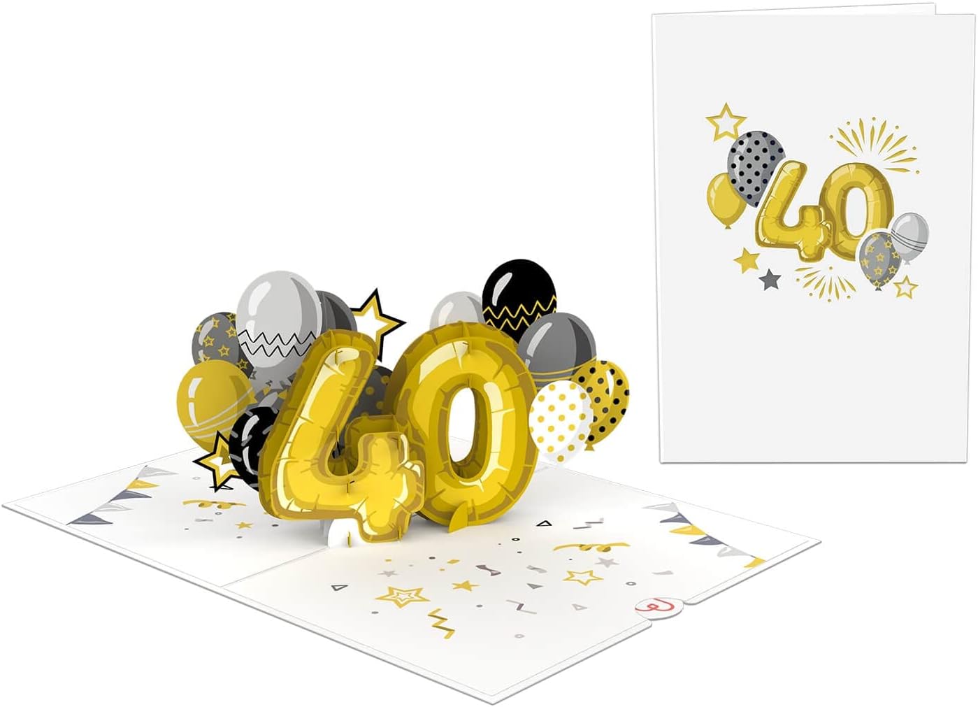 Thumbnail 2 de papercrush® Carte pop-up 40e anniversaire – Carte d’anniversaire 3D faite à la main