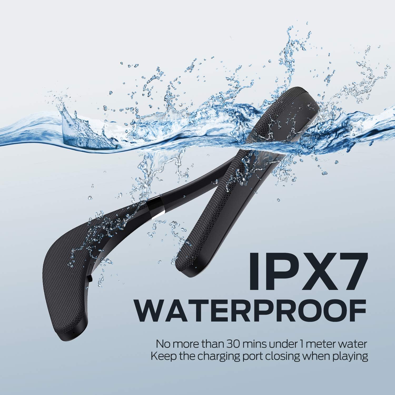 Detalle de Monster Boomerang Neckband Bluetooth Speaker: Hands-Free Soundwear with 12H Playtime