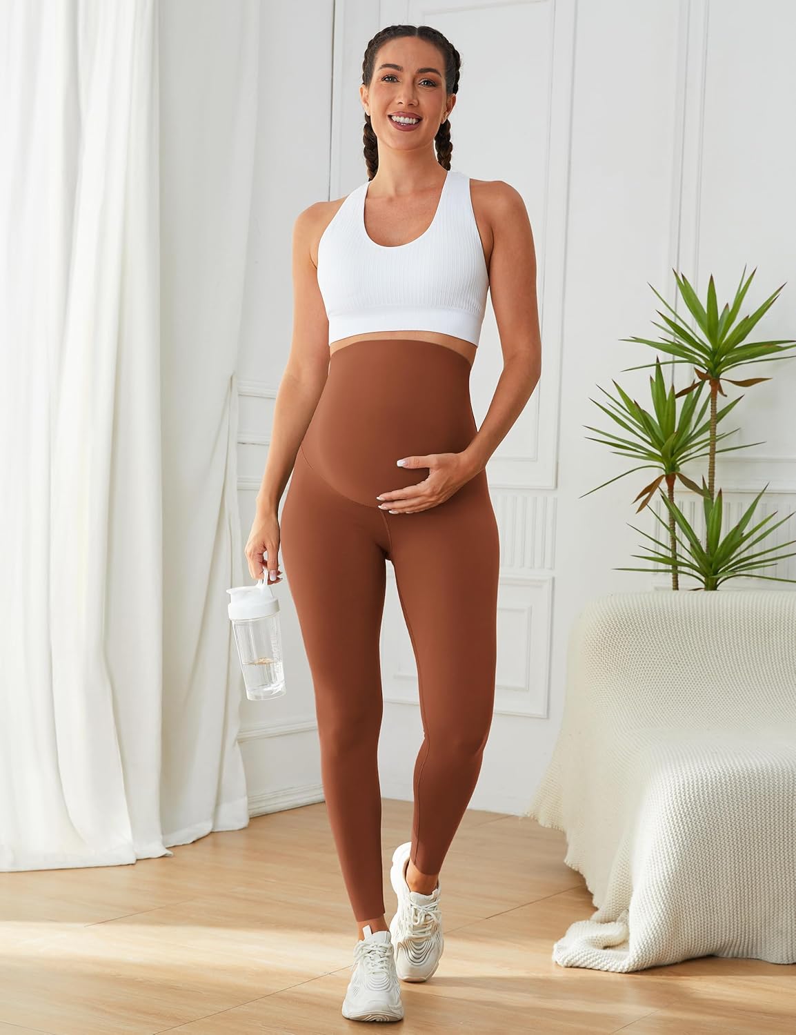Thumbnail 2 de BAYDI Nudi Umstandsleggings für Damen mit Taschen – blickdichte 7/8 Umstandshose High Waist