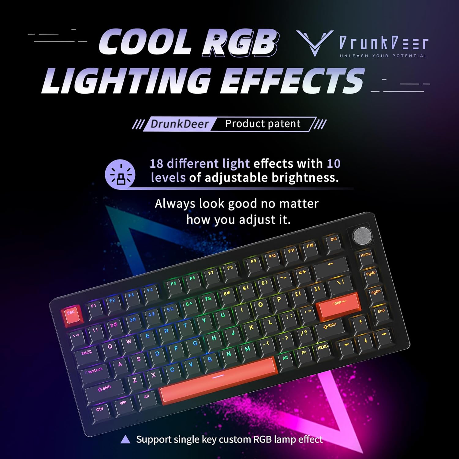 Detalle 2 de DrunkDeer A75 mechanische Gaming Tastatur