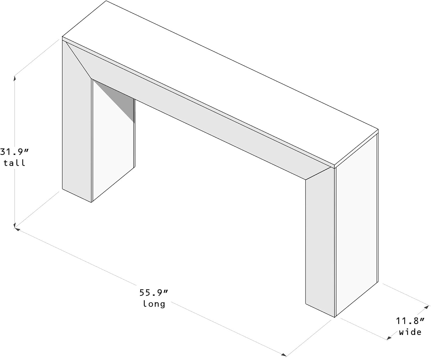 Detalle 2 de Plank+Beam Console Table, 56-Inch
