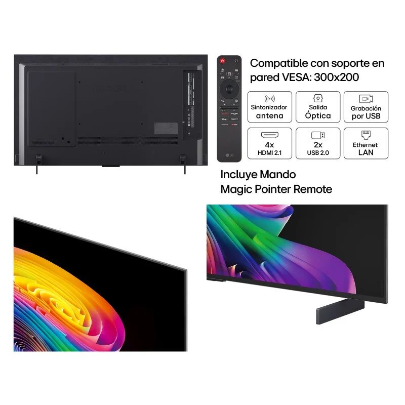 Detalle de LG OLED evo AI OLED42C64LA — TV 42" 4K 120 Hz con webOS para juego y cine
