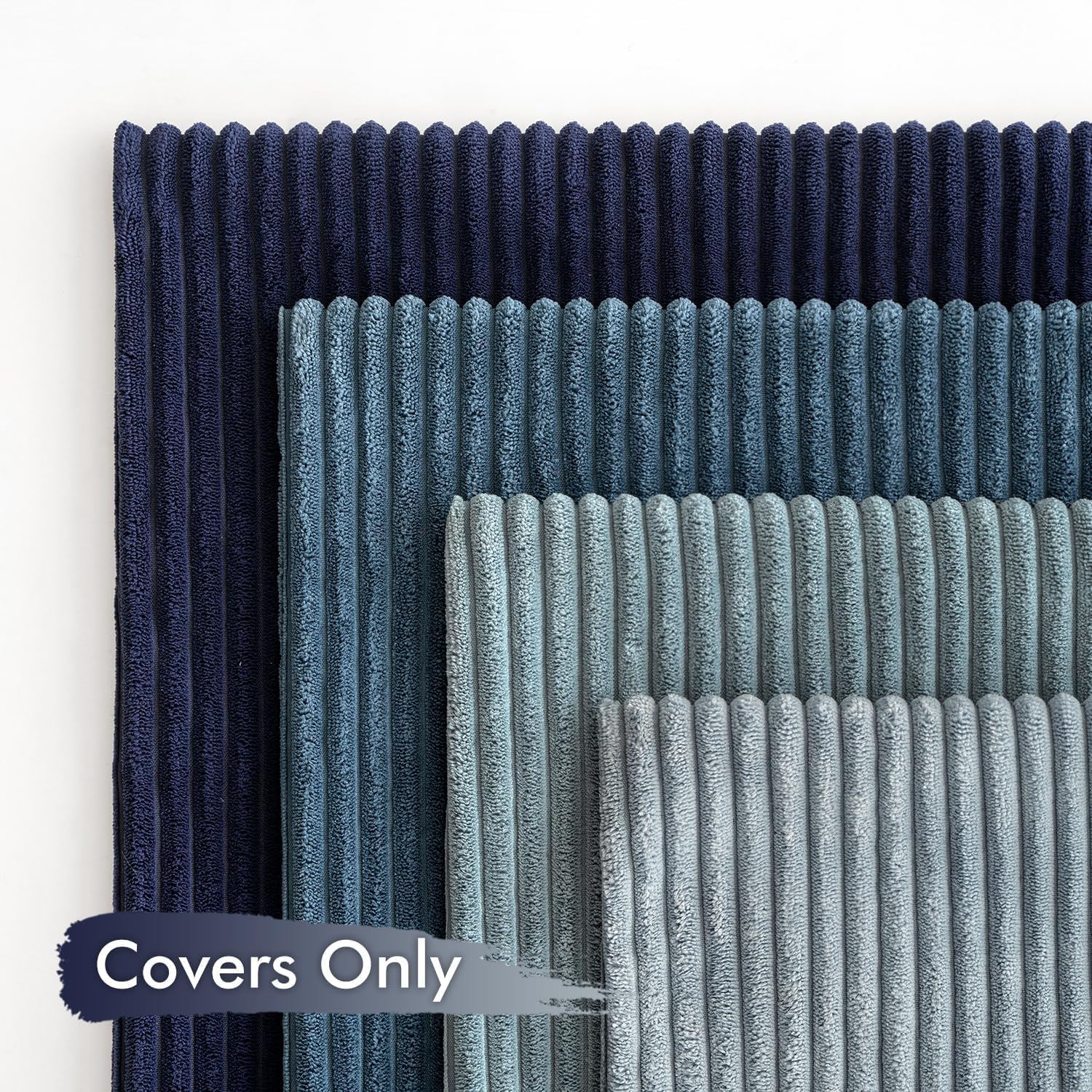 Detalle 2 de MIULEE 20x20-Inch Dark Blue Corduroy Throw Pillow Covers, Set of 4