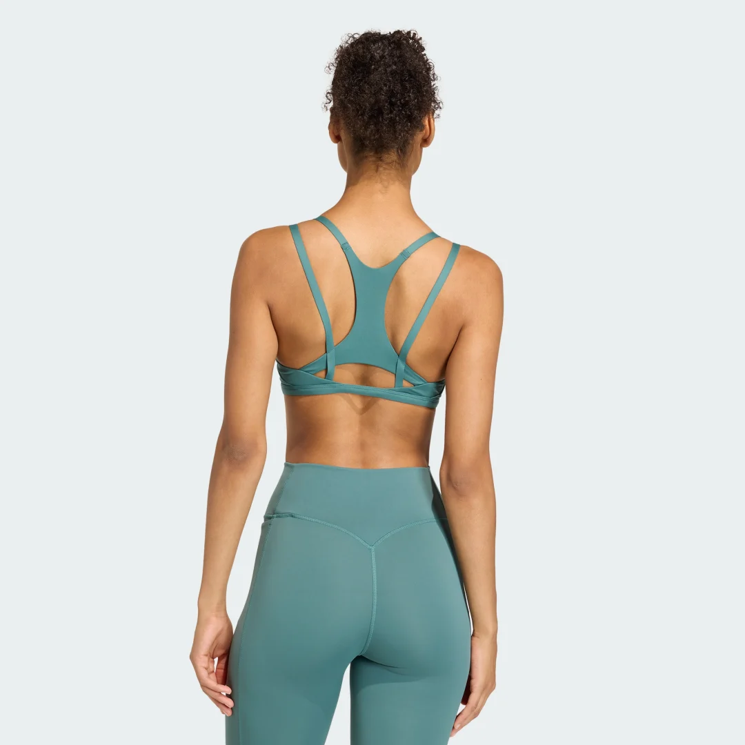 Thumbnail 1 de Sujetador de entrenamiento y tirantes finos para poco impacto Optime – Adidas (Verde)