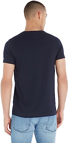 Thumbnail 1 de Tommy Hilfiger Uomo T-Shirt Maniche Corte Core Stretch Slim Fit Blu Desert Sky XXL