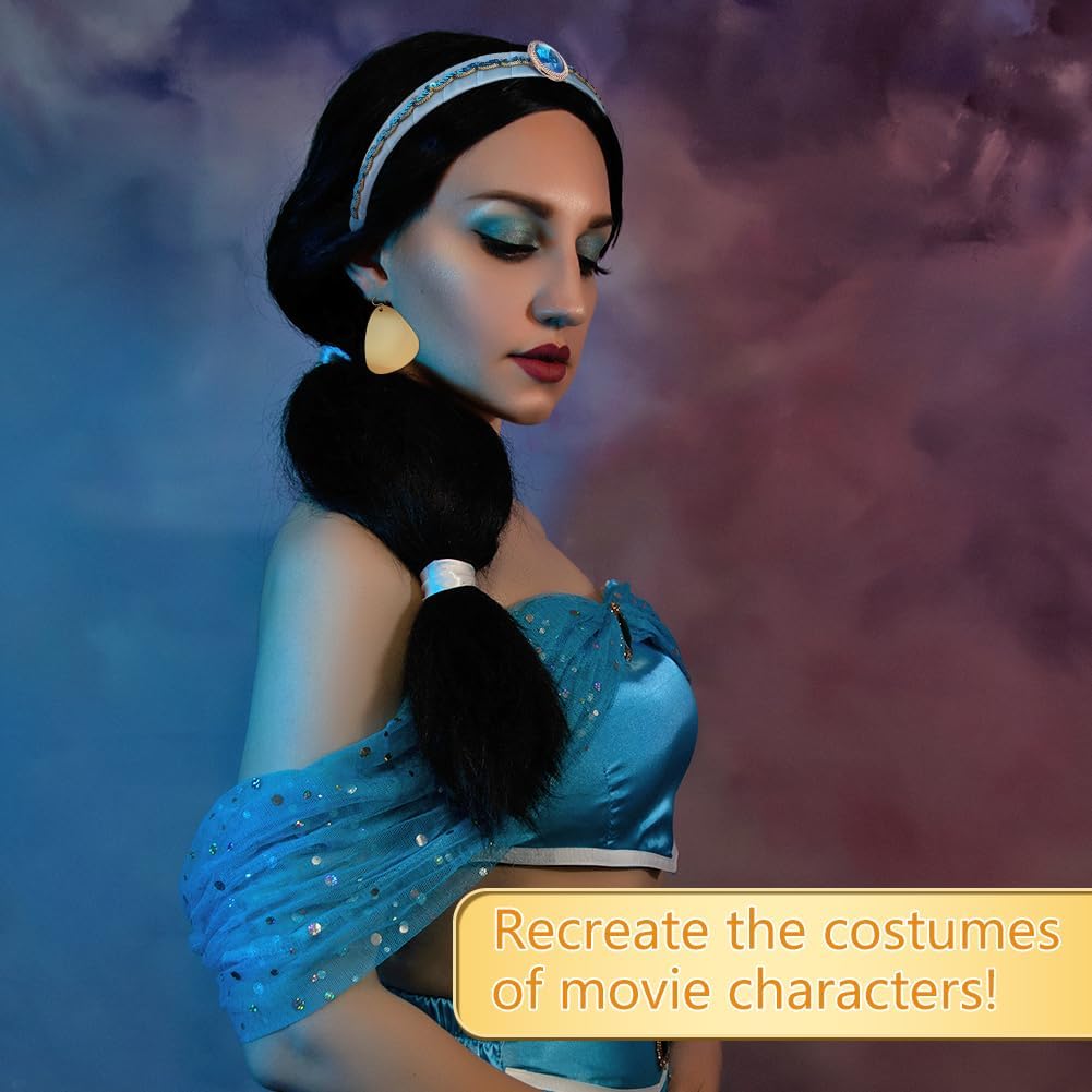 Detalle de Aomig Accessori Mago per Costume, kit cosplay Halloween da 3 pezzi (fasce, cravatta, occhiali) per bambini e adulti