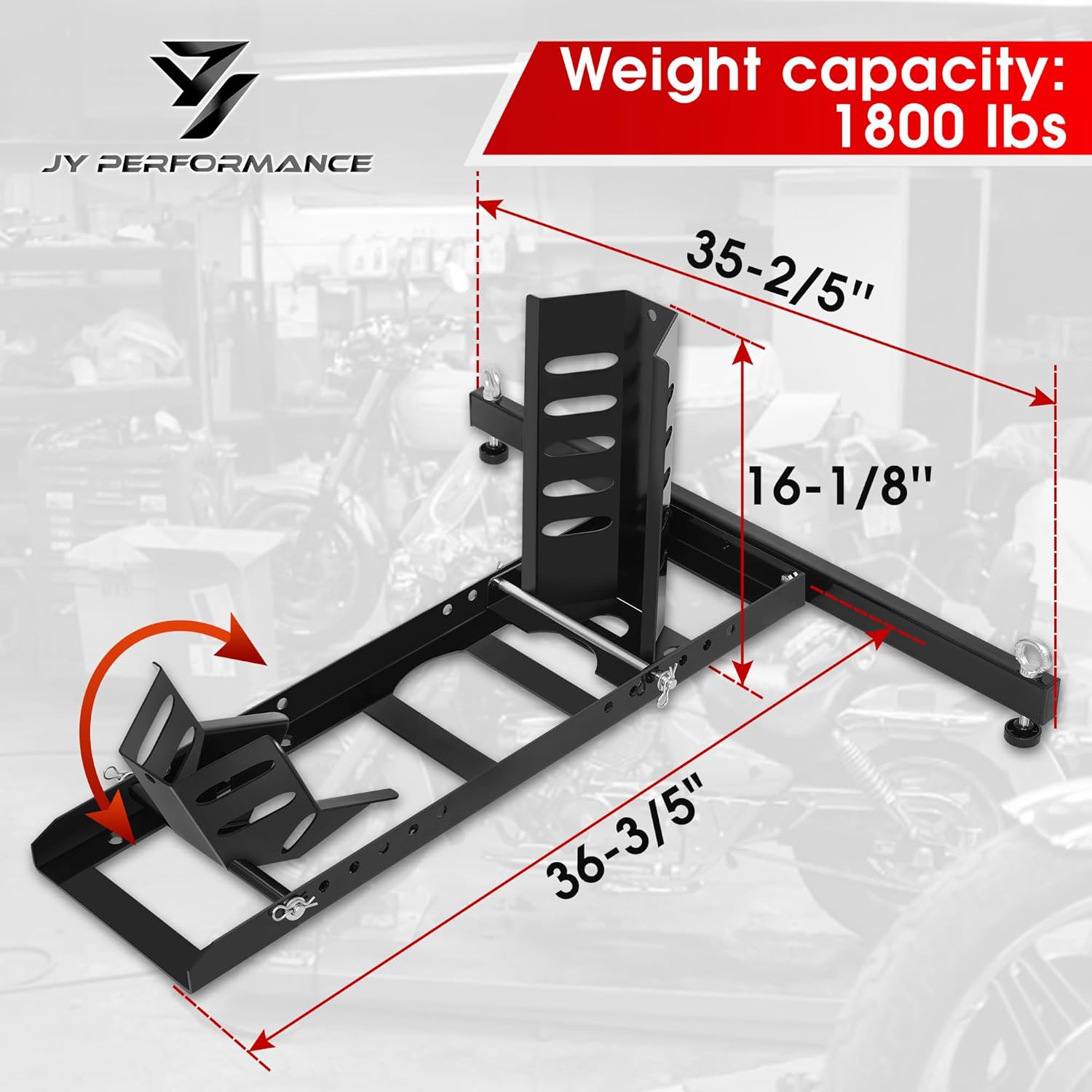 Thumbnail 4 de JY PERFORMANCE Motorcycle Wheel Chock 1800 lb