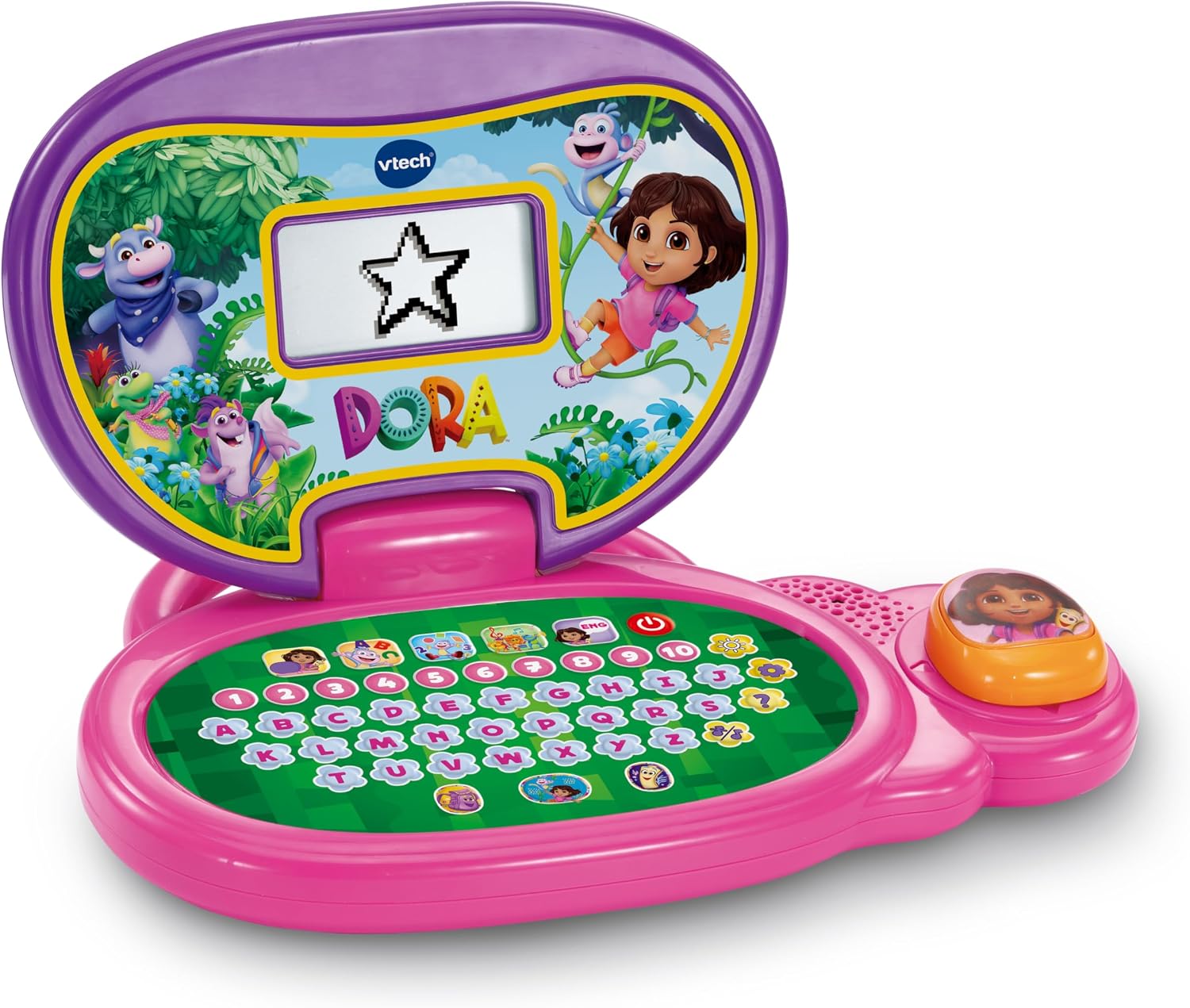 VTech Mon Ordi Éducatif Dora L’Exploratrice — ordinateur enfant bilingue français/anglais dès 3 ans