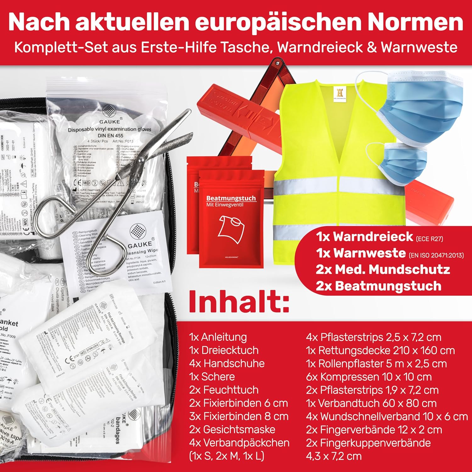 Thumbnail 1 de KFZ Kombitasche 3‑in‑1 Verbandskasten DIN 13164