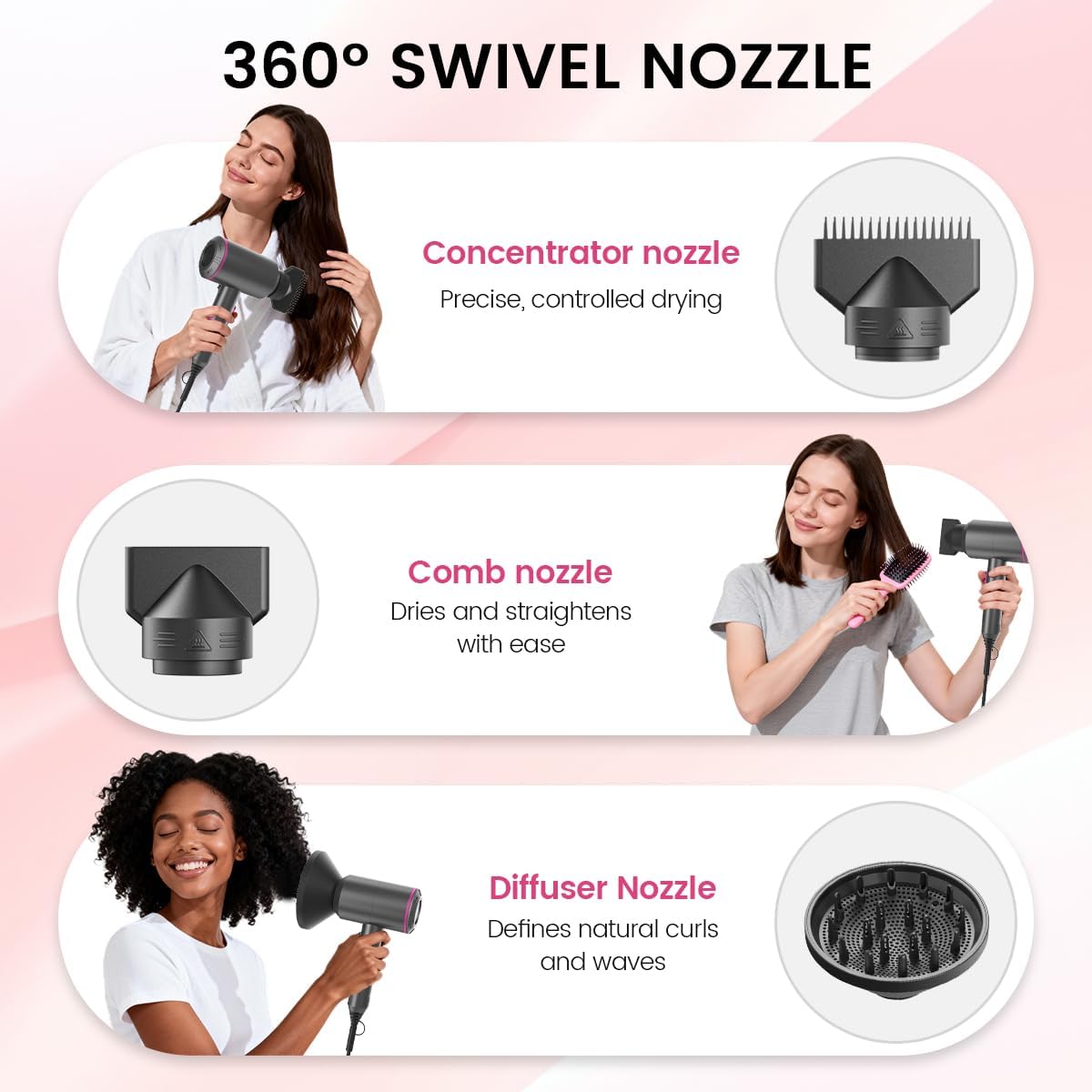 Thumbnail 5 de CASAMAA Professional Ionic Hair Dryer 1 diffuser