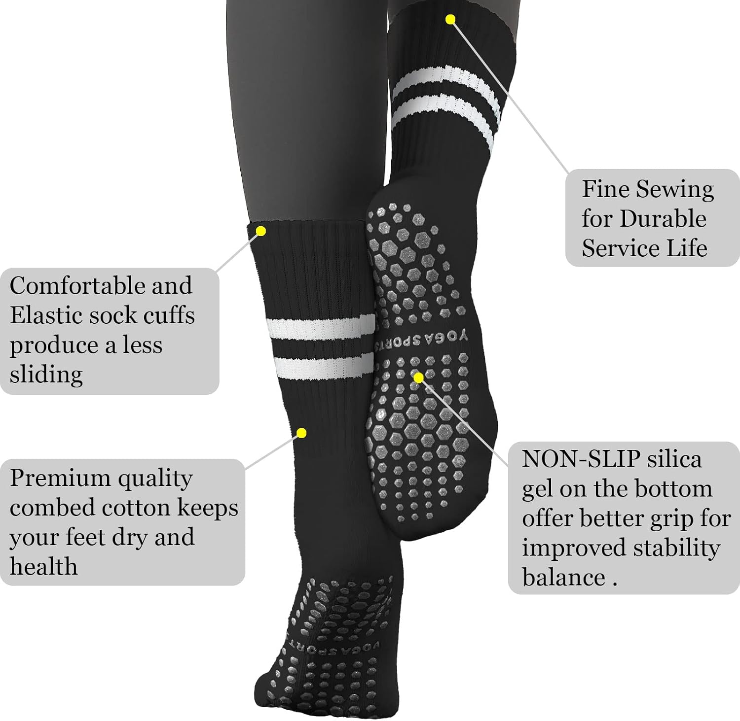 Detalle 2 de Flydo Pilates Grip Socks One Size