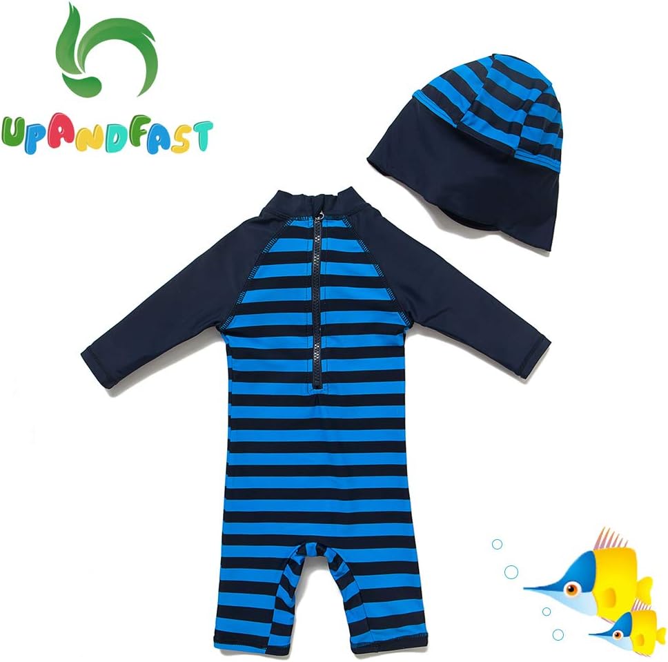 Thumbnail 2 de upandfast Baby Jungen Badeanzug mit Sonnenhut UPF 50+ und Reißverschluss – einteilig fürs Planschen