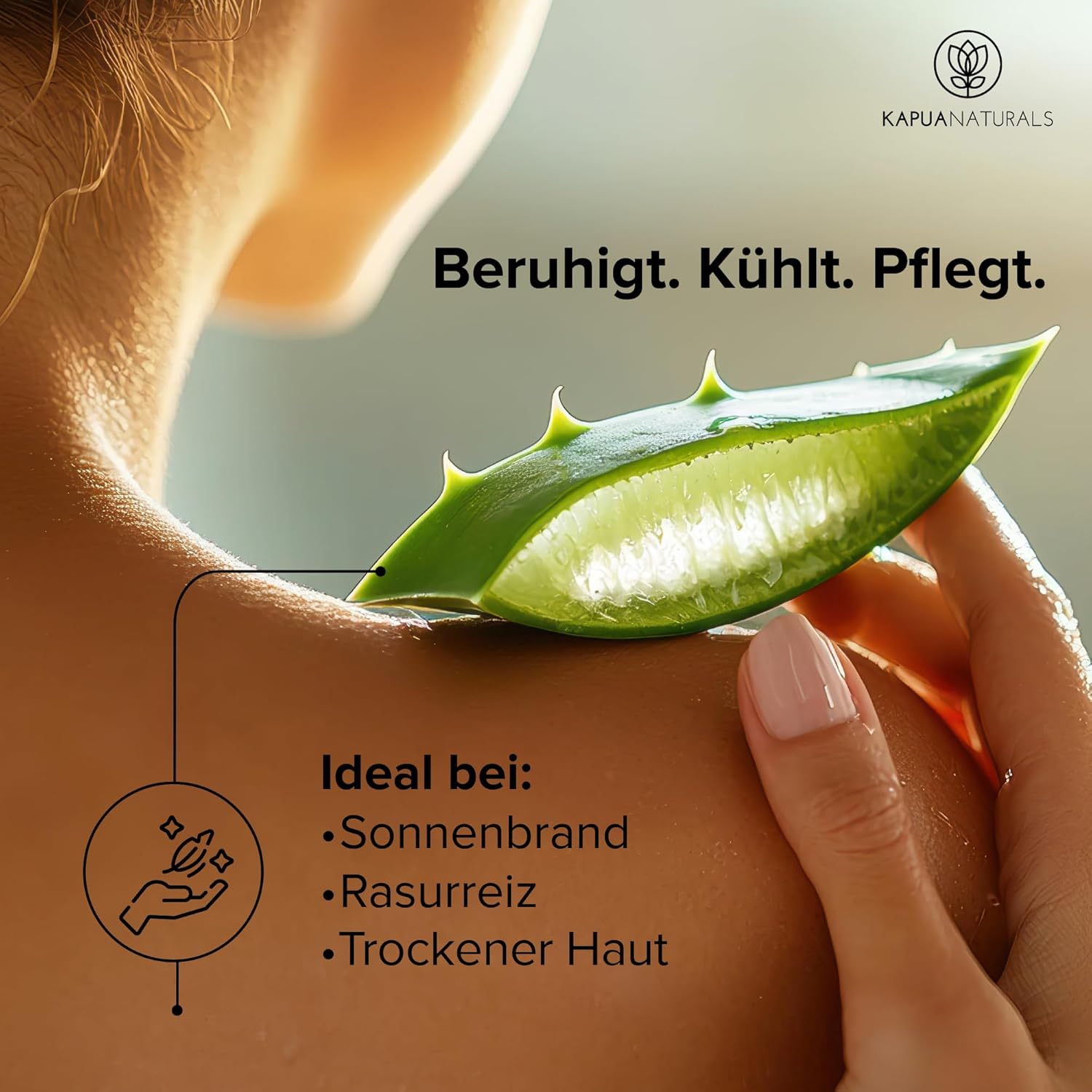 Detalle de Aloe Vera Gel 100 Prozent BIO – reiner Bio-Aloe Vera Saft mit Hyaluronsäure & Panthenol
