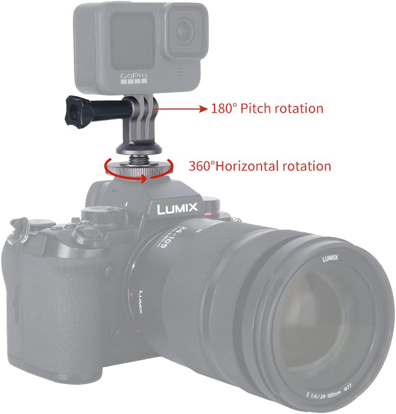 Thumbnail 6 de NICEYRIG tripod mount adapter (1/4 thread & cold shoe) for action cameras