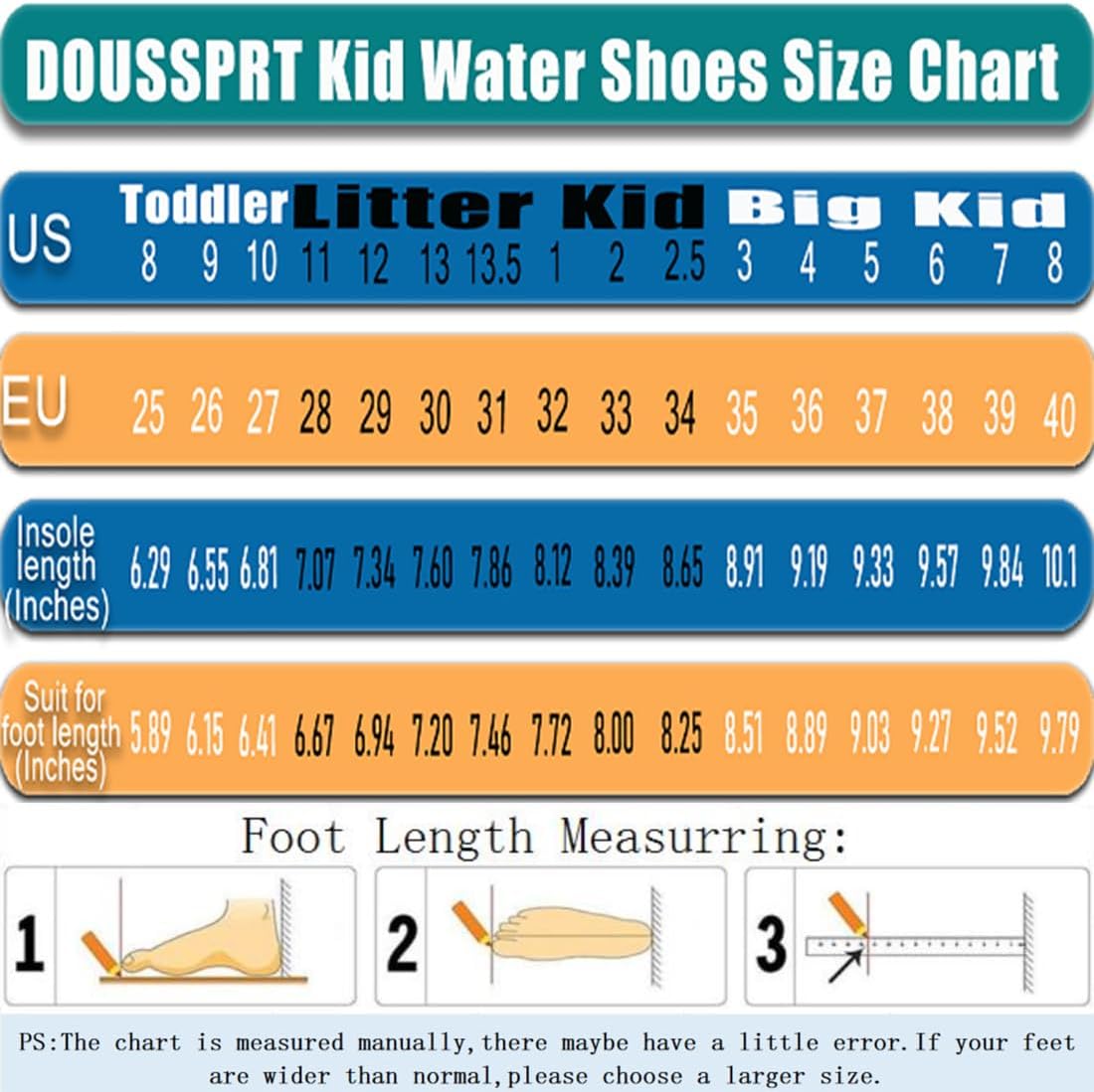 Detalle de Kids water shoes quick dry for all 3 sizes