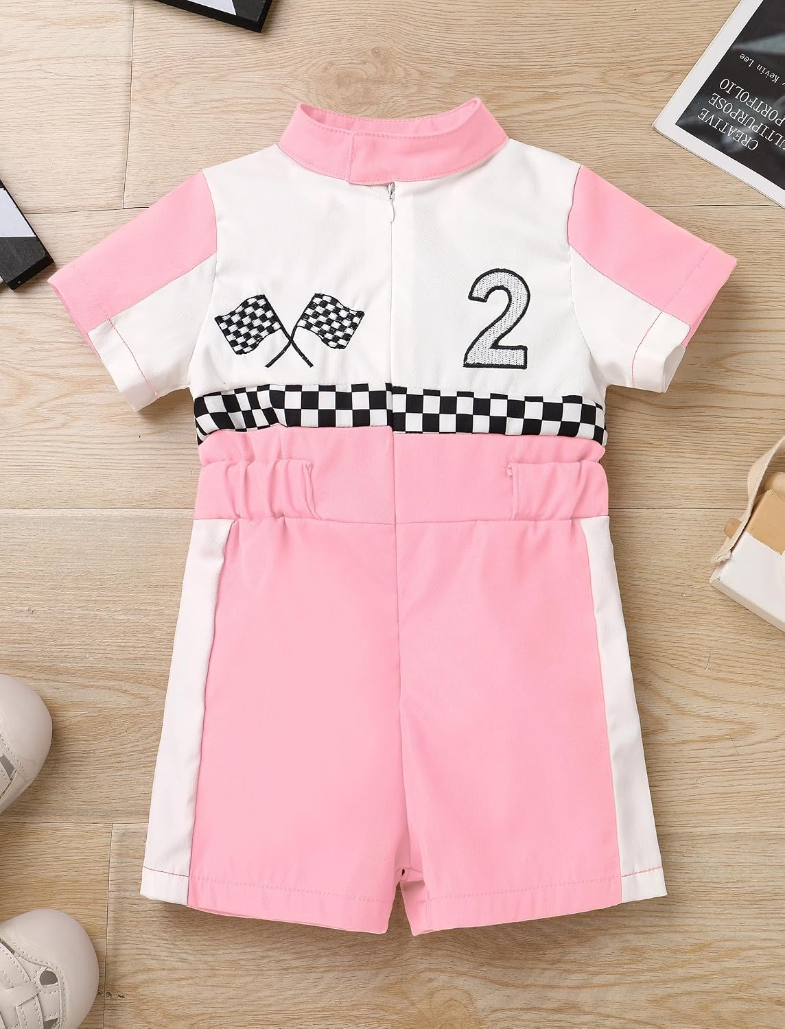 Detalle de OMEWEE race driver baby bodysuit & romper for 1st/2nd birthday photo shoots